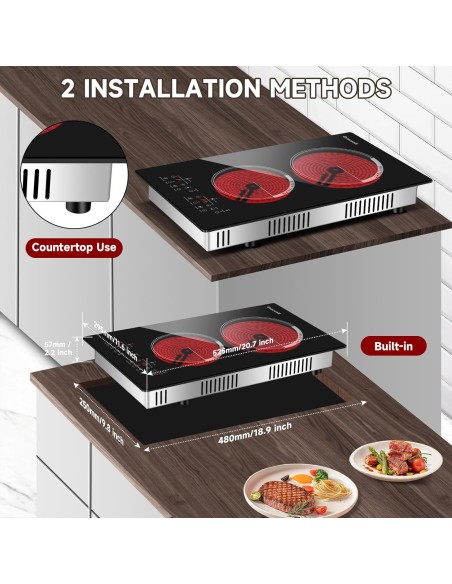 Estufa eléctrica de 12 pulgadas, 2 quemadores,( entrega en 60 días Aproximadamente)