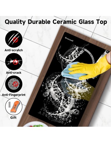 Estufa eléctrica de 12 pulgadas, 2 quemadores,(...