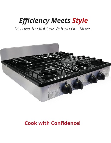 Estufa de acero inoxidable para gas propano 4 quemadores ( entrega en 60 días aproximadamente)