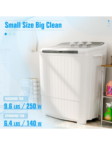 Lavadora 17.6 libras, compacto mini lavadora y secadora, (Entrega en 60 dias aproximadamente)