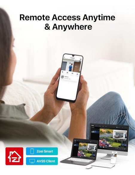 Sistema de Seguridad HD-TVI Cámaras de 1080N Grabador de Vídeos con 4 Cámaras de 720P (Entrega en 60 días aproximadamente)