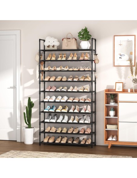 Zapatero de 10 niveles, alto y de gran capacidad, 50 pares ( Entrega en 60 días aproximadamente)