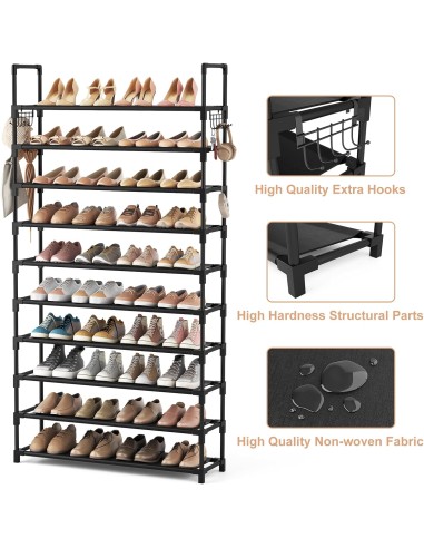 Zapatero de 10 niveles, alto y de gran...