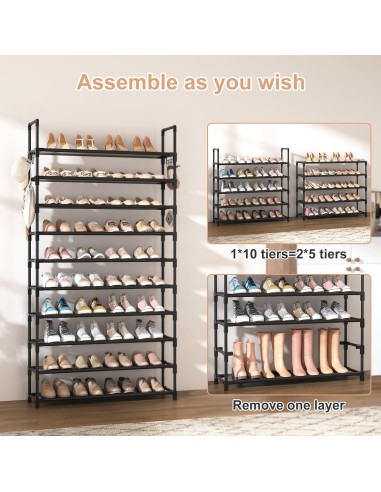 Zapatero de 10 niveles, alto y de gran...