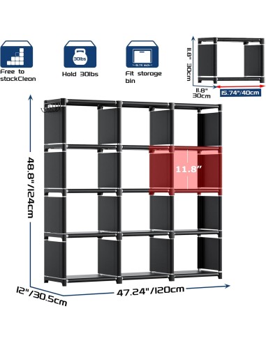 Estantería organizadora Mavivegue 12 cubo /...