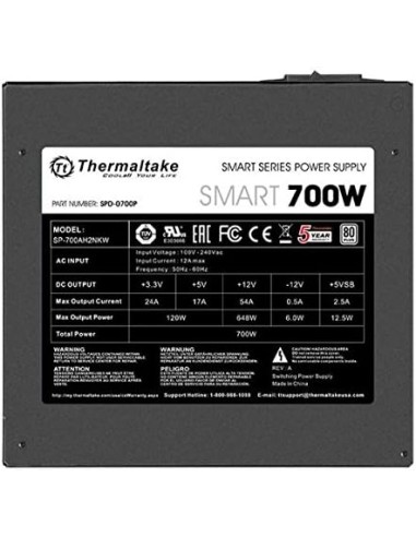 Fuente de alimentación Thermaltake Smart 700 W...