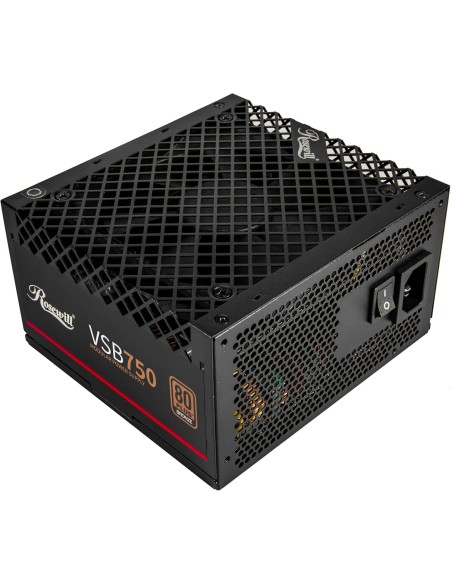 Fuente de alimentación Rosewill VSB 750 W 80+ Bronze ATX 3.0/3.1 compatible, semimodular, con conector PCIe 5.1 (12V-2x6)