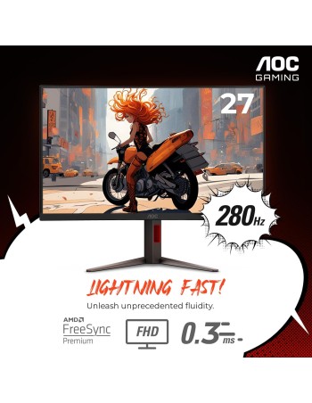 Monitor Curvo Gamer AOC C27G4ZH  27pulgadas, FHD 1080p,... 2