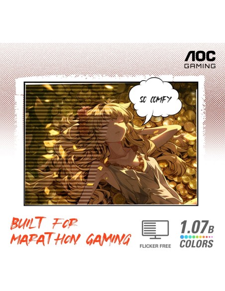 Monitor Curvo Gamer AOC C27G4ZH  27pulgadas, FHD 1080p, 280Hz, 0.3ms, Altura Ajustable, Sin Marcos