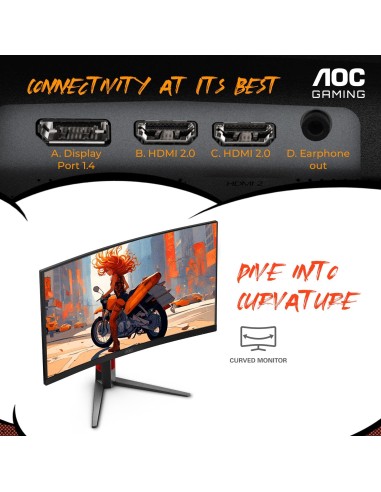Monitor Curvo Gamer AOC C27G4ZH  27pulgadas,...