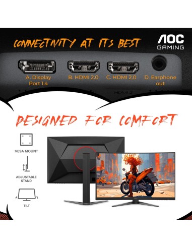 Monitor Curvo Gamer AOC C27G4ZH  27pulgadas,...