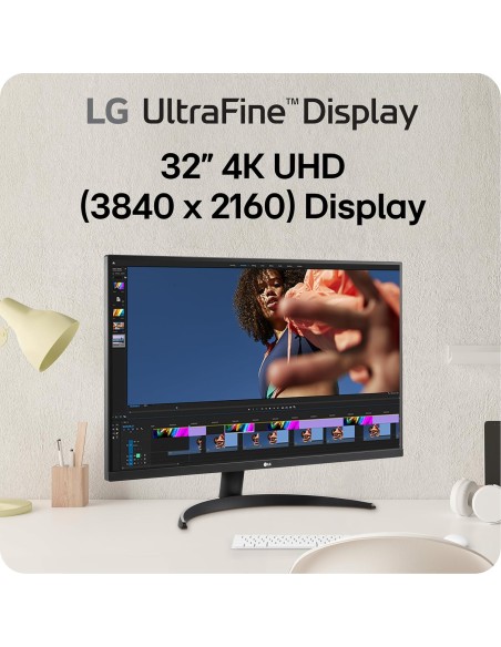 Monitor LG 32UR500K-B  32pulgadas 4K UHD (3840×2160), HDR10, Altavoces Integrados, Sin Bordes, HDMI×2 / DP
