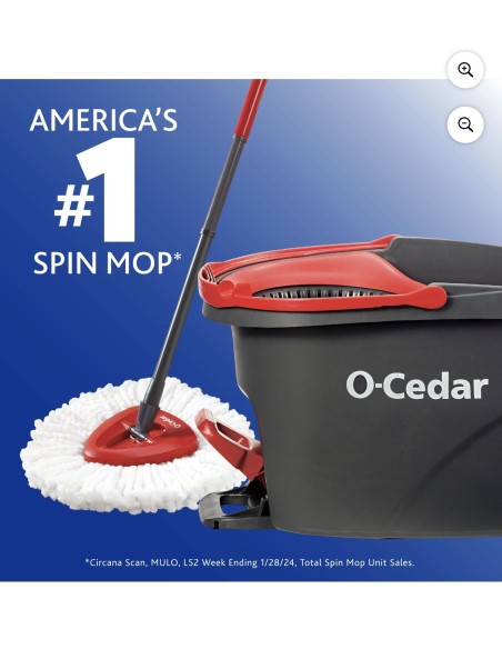 Sistema de Trapeador Giratorio & Cubo O Cedar EasyWring™  Juego Completo con Mango Telescópico