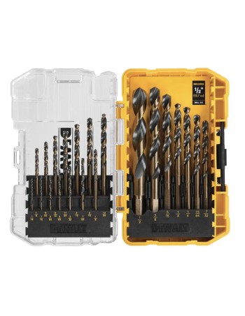 Juego de brocas DEWALT Black & Gold Twist (21 piezas)...