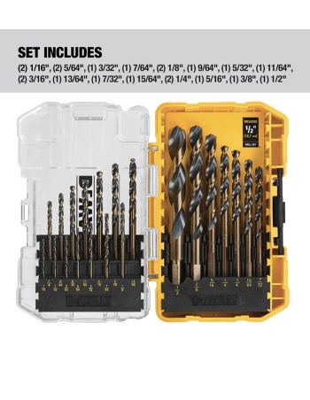 Juego de brocas DEWALT Black & Gold Twist (21 piezas)... 2