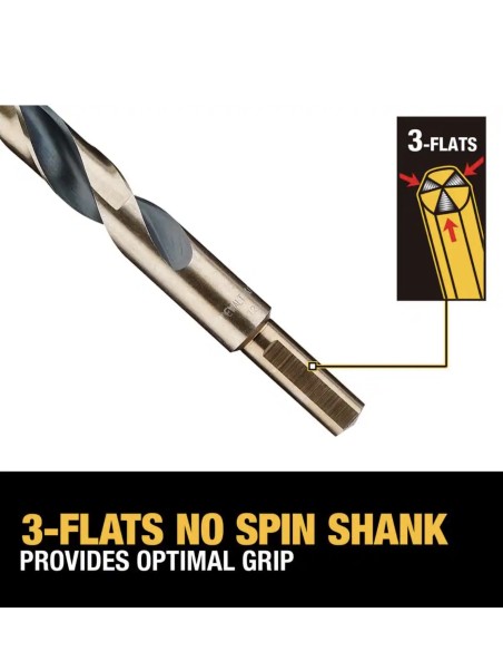 Juego de brocas DEWALT Black & Gold Twist (21 piezas) Alta velocidad, revestimiento negro/oro(Entrega en 60 días aprox)