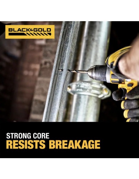 Juego de brocas DEWALT Black & Gold Twist (21 piezas) Alta velocidad, revestimiento negro/oro(Entrega en 60 días aprox)