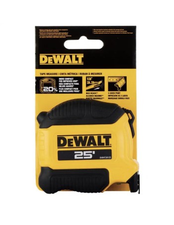 Cinta métrica DEWALT ATOMIC 25 ft × 1 1/8 in con freno de... 2