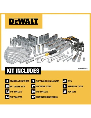Juego de herramientas DEWALT Mechanics Tool Set...