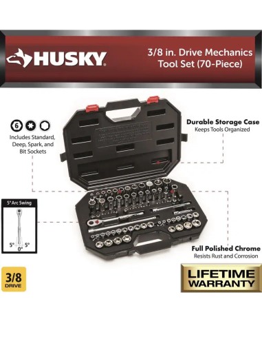 Juego de herramientas Husky 3/8 pulgadas Drive...
