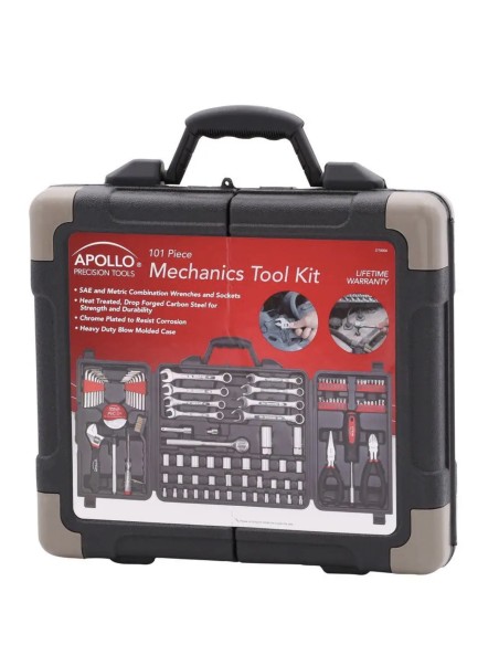 Juego de herramientas Apollo Tools 101 piezas  Mechanics Tool Kit (Entrega en 60 días aprox)
