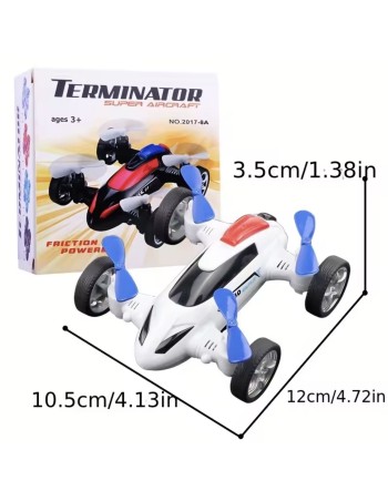 Coche Dron Inercial Blanco