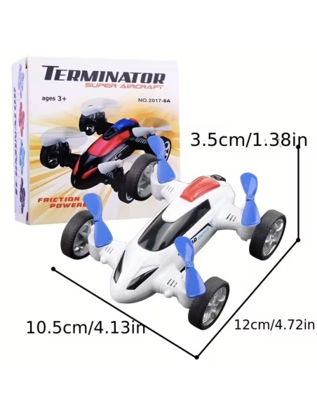 Coche Dron Inercial Blanco