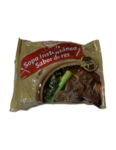 Sopa de fideos con sabor a Res, 85g