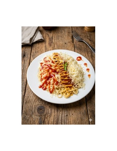 Espaguetis de Jamón y Queso