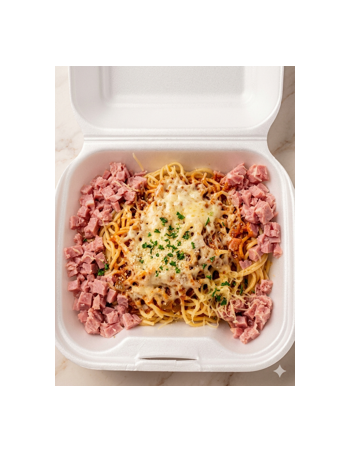 Espaguetis de Jamón y Queso 2