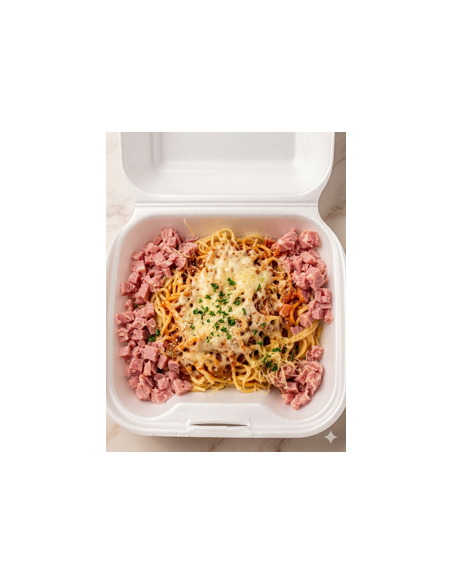 Espaguetis de Jamón y Queso