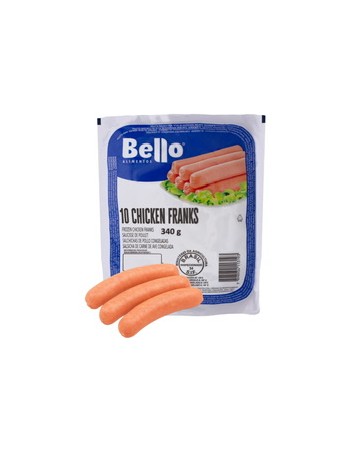 Salchichas de pollo 10 unidades