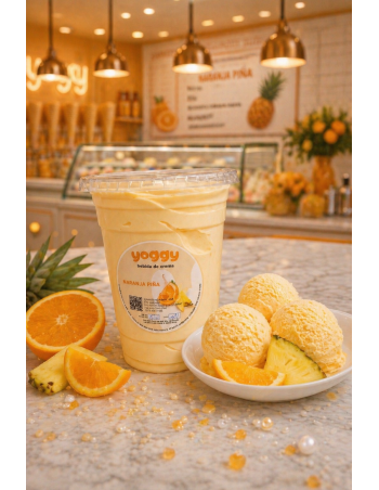Helado de pote  Yoggy sabor Naranja Piña