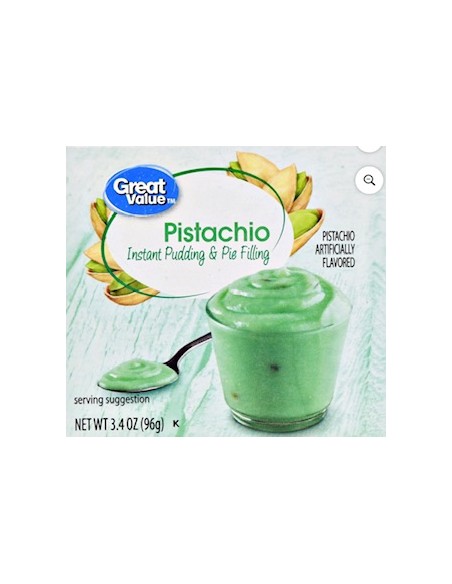 Relleno instantáneo de pudín y pastel de Pistacho de gran valor, caja de cartón de 3,4 oz