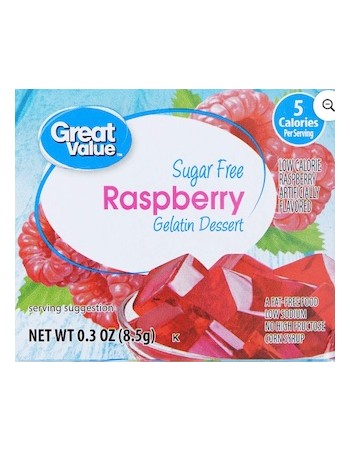 Great Value Postre de Gelatina de Fresa sin Azúcar 0.3 oz...