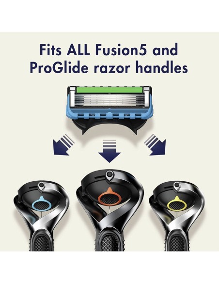 Recambios para cuchillas de afeitar manuales para hombres Gillette Fusion ProGlide, 4 unidades